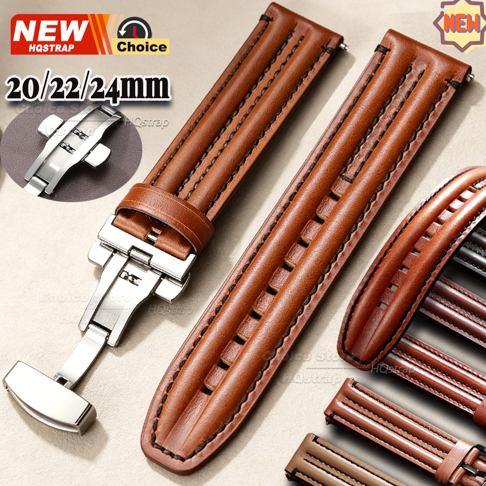 Butterfly Clasp Deployant - Butterfly Clasp Waterproof Men's Strap 20mm