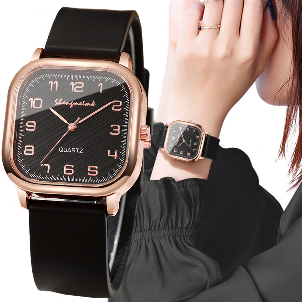 Fashion Square Women Watches C - Silicone Band Women のレビューと価格