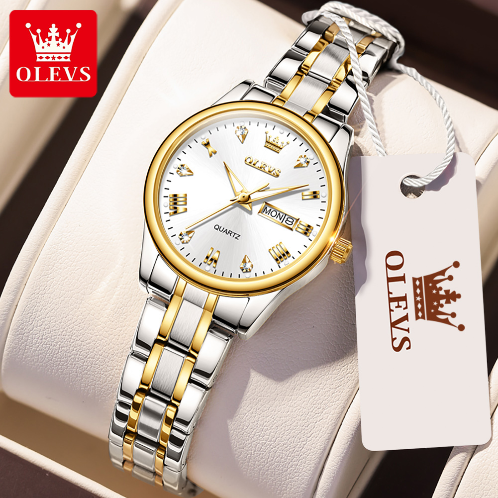 OLEVS 5563 New Fashion Women Q - Stainless Bracelet Diver のレビューと価格