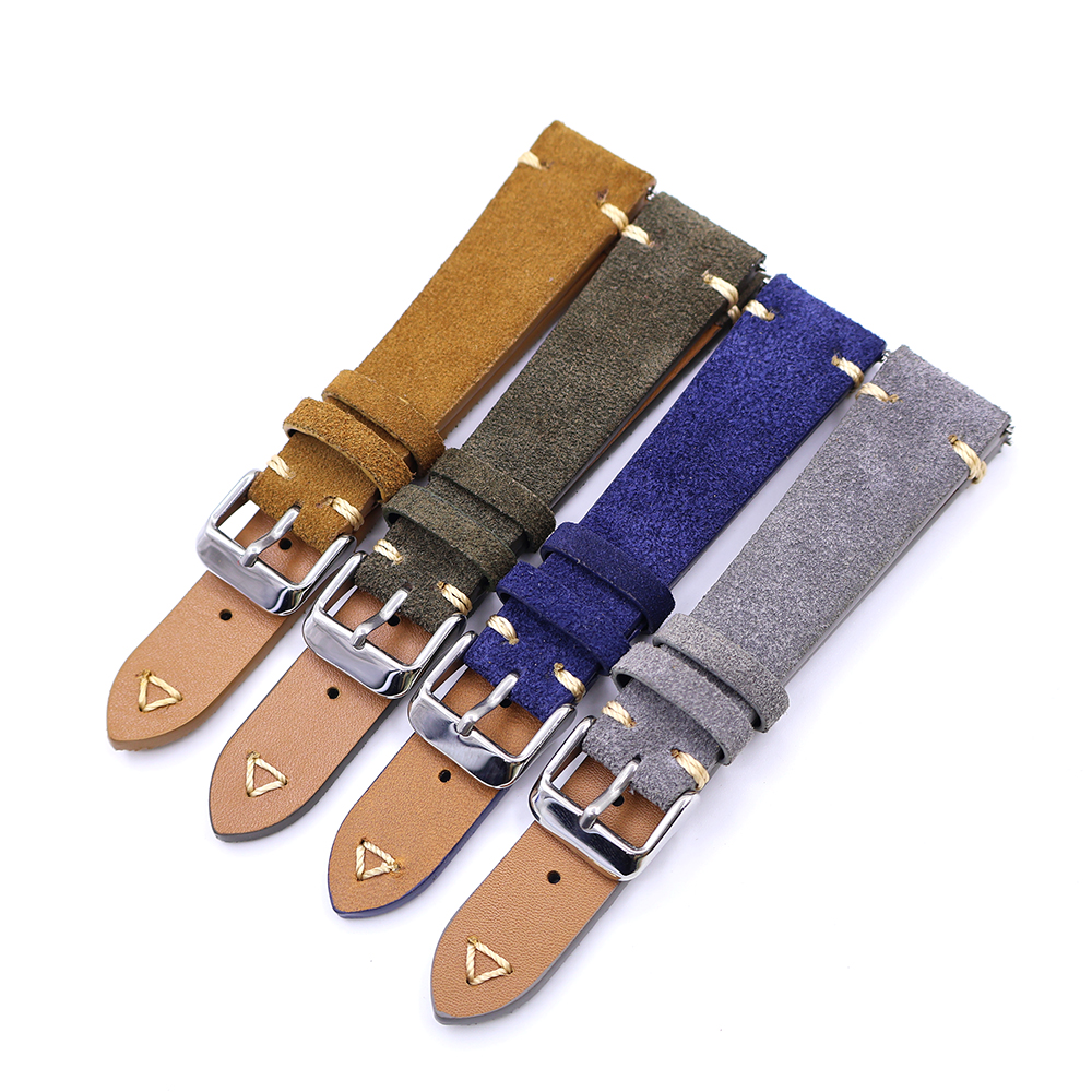 Suede Leather Watch Strap 20mm - Suede Strap Watch のレビューと価格