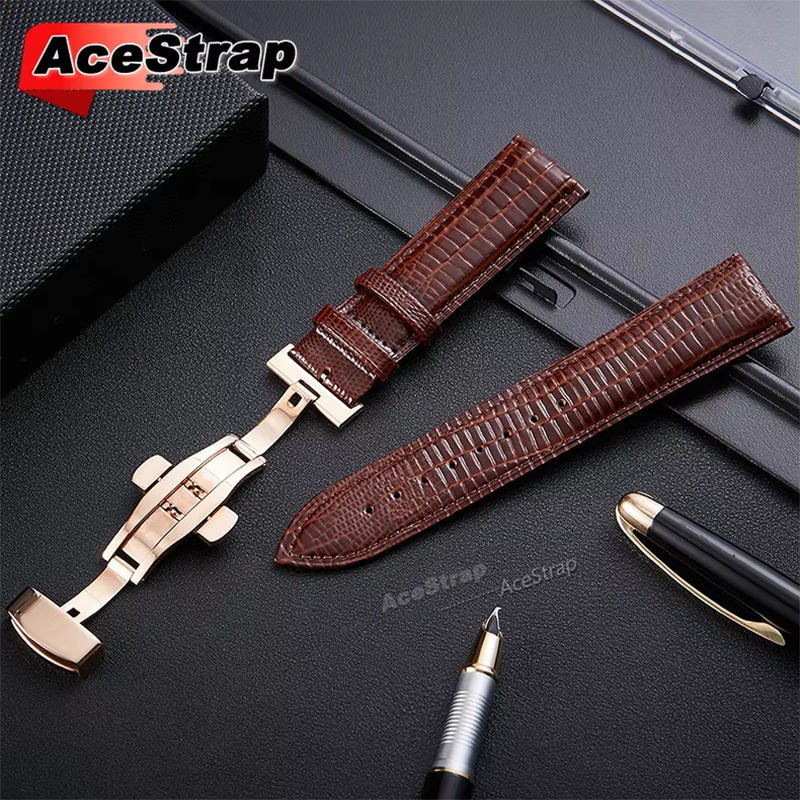 New Crocodile Pattern Leather  - Butterfly Clasp Deployant のレビューと価格