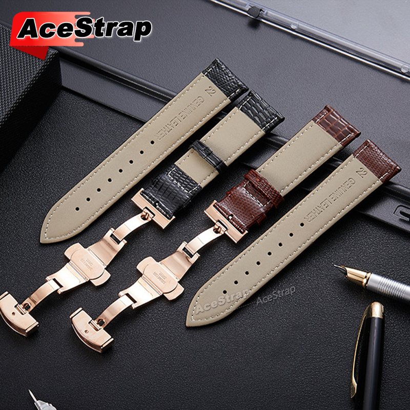 New Crocodile Pattern Leather  - Butterfly Clasp Deployant のレビューと価格