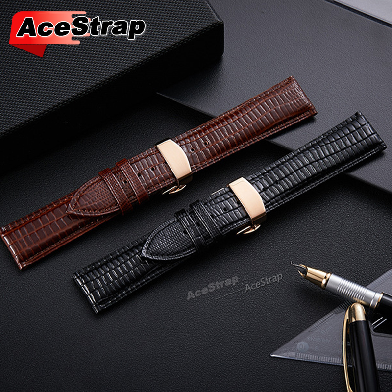 New Crocodile Pattern Leather  - Butterfly Clasp Deployant のレビューと価格