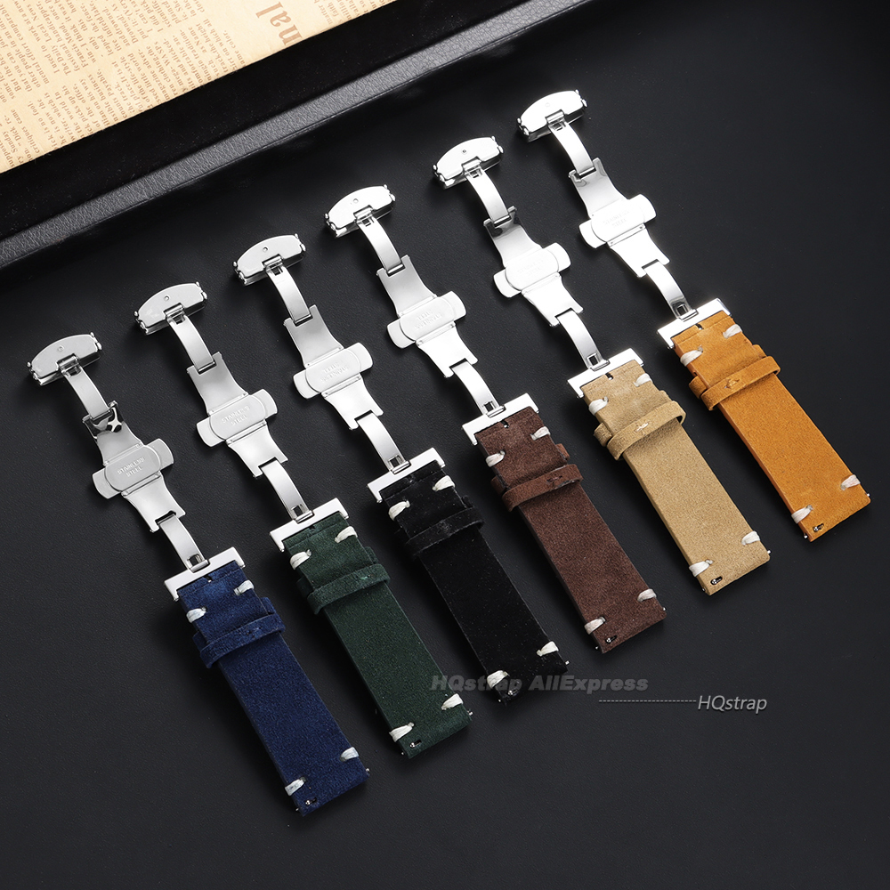 Suede Leather Watch Strap 18mm - Suede Strap Watch のレビューと価格