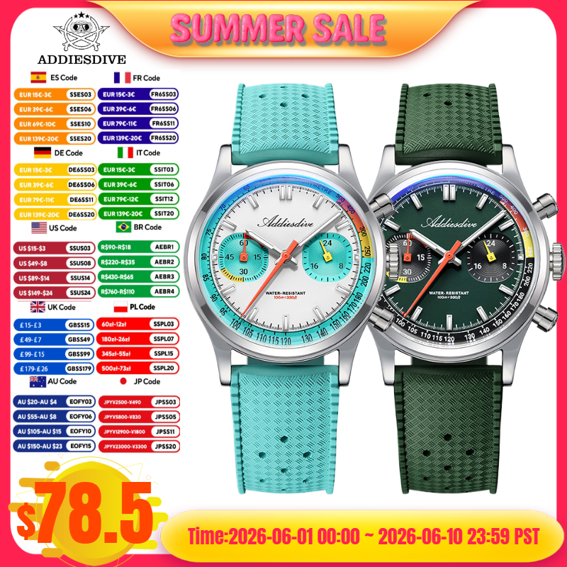 ADDIESDIVE 2025 NEW TOP 38mm M - Rubber Strap Diver のレビューと価格