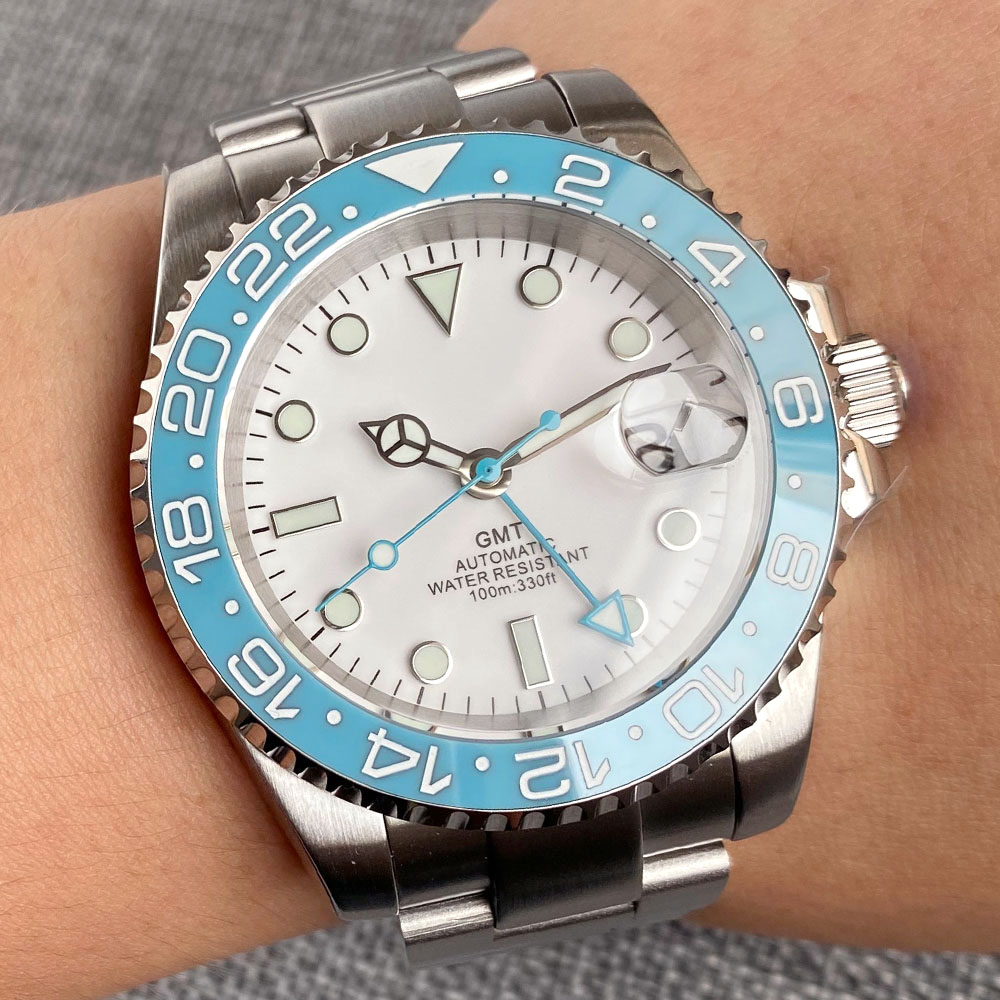 Customized 40mm Ice Blue Dial  - Stainless Bracelet Diver のレビューと価格
