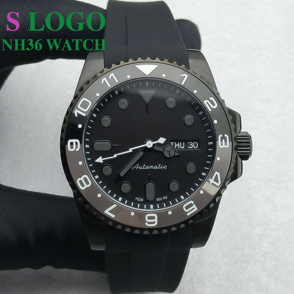 40MM NH36 Watch Black Men's St - Stainless Bracelet Diver のレビューと価格