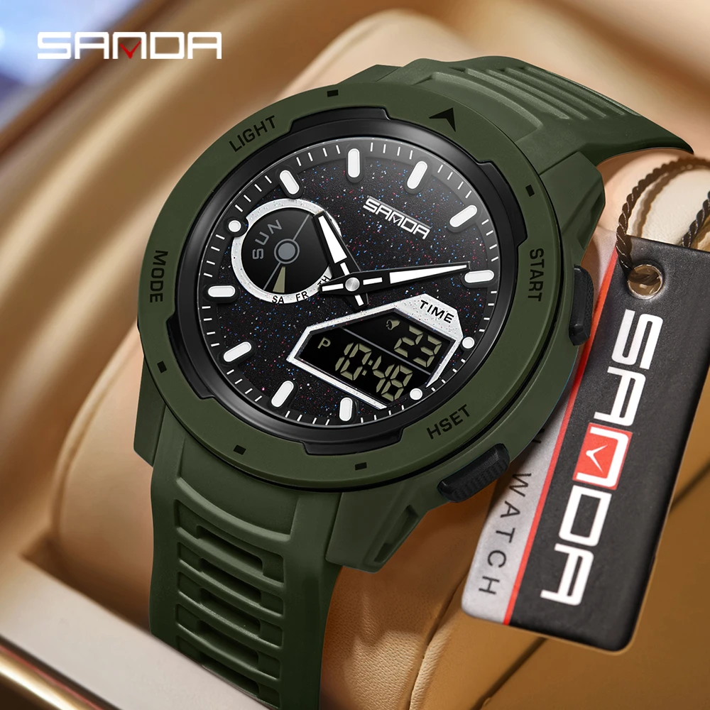 SANDA new men's fluorescent wa - Rubber Strap Diver のレビューと価格