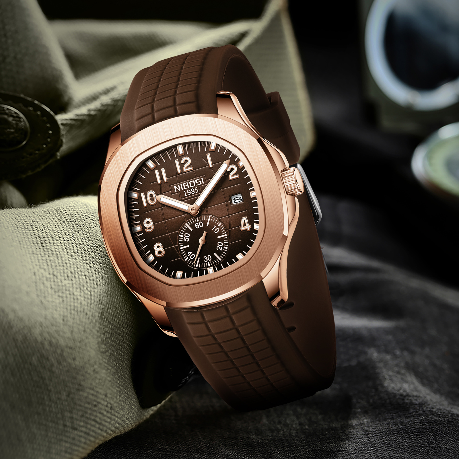 NIBOSI Mens Watches Analog Mil - Leather Watch Band Men のレビューと価格
