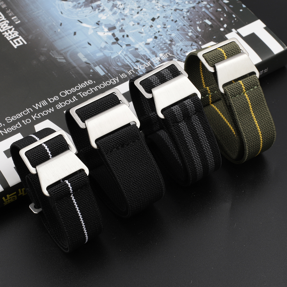 Nylon Watch Band 18mm 20mm 22m - Parachute Strap Elastic のレビューと価格