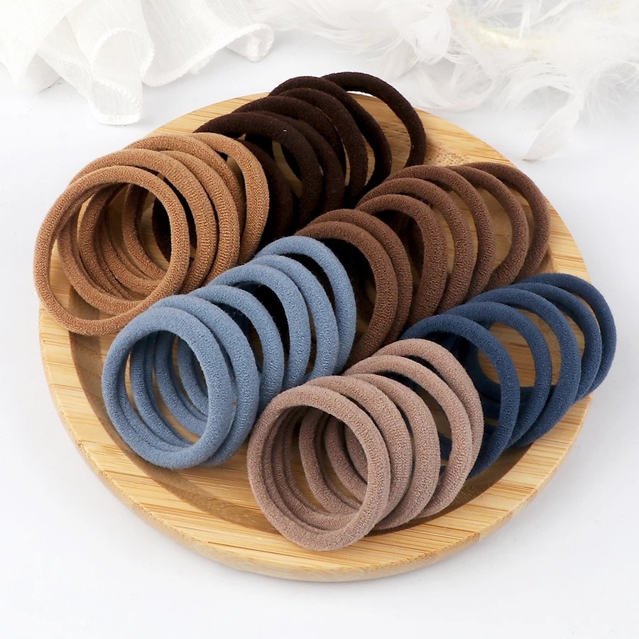 50PCS/Set Women Girls Basic Ha - Silicone Band Women のレビューと価格