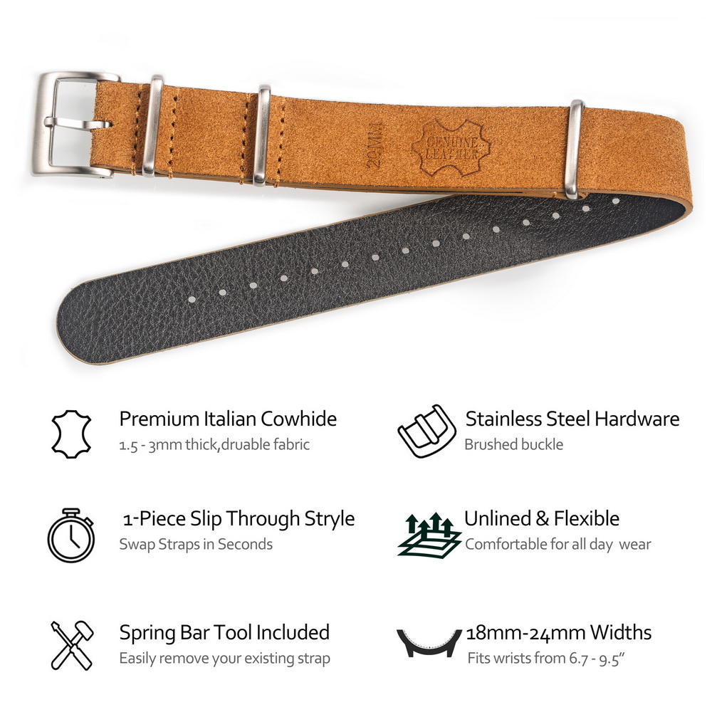 HEMSUT Genuine Leather Watch B - Tropic Strap Vintage のレビューと価格