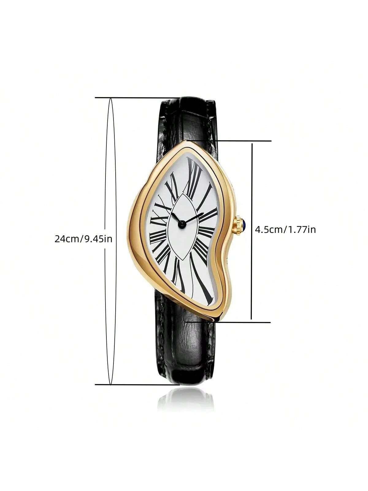 Creative Melt Luxury Watch for - Leather Watch Band Men のレビューと価格
