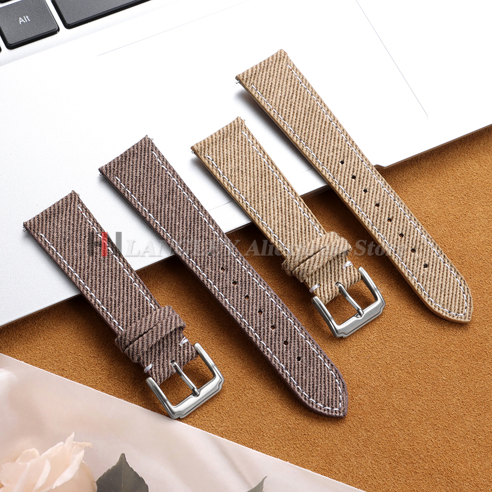 Denim Nylon Watch Strap Canvas - Canvas Strap Watch のレビューと価格