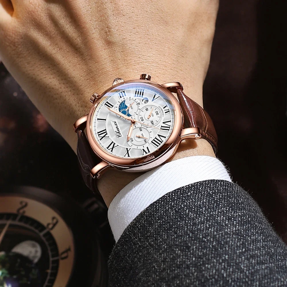CHENXI 973 Men Quartz Watch Fa - Leather Watch Band Men のレビューと価格