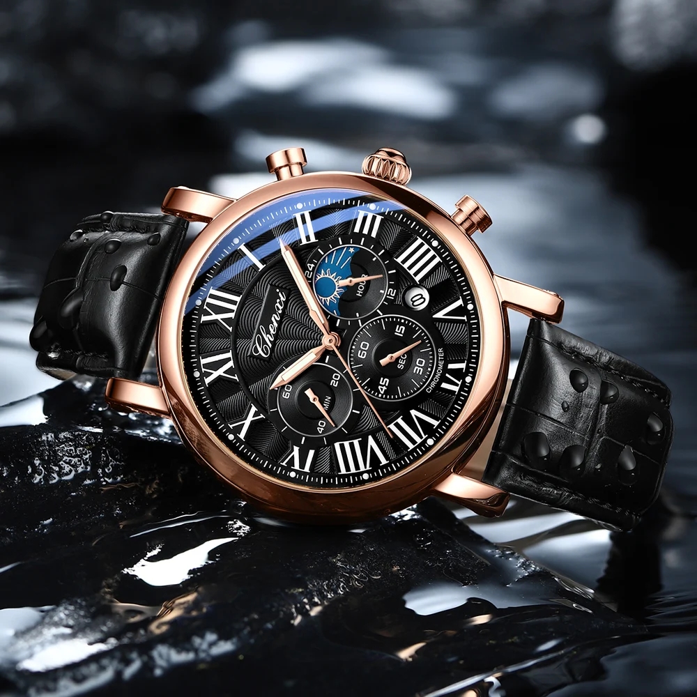 CHENXI 973 Men Quartz Watch Fa - Leather Watch Band Men のレビューと価格