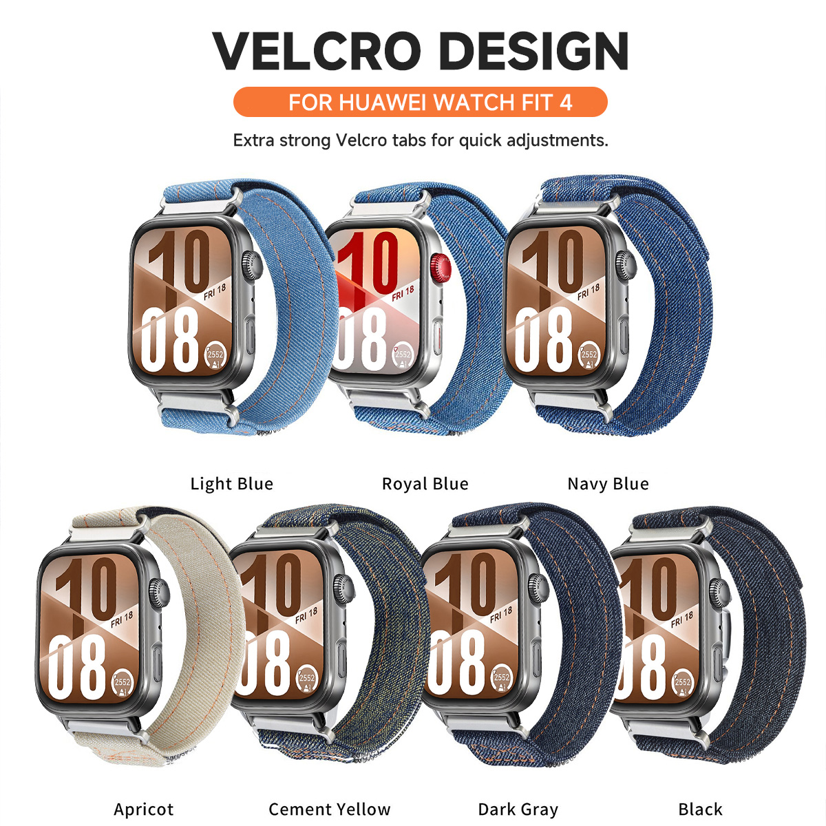 Nylon Watchband for Huawei Wat - Sport Loop Velcro のレビューと価格