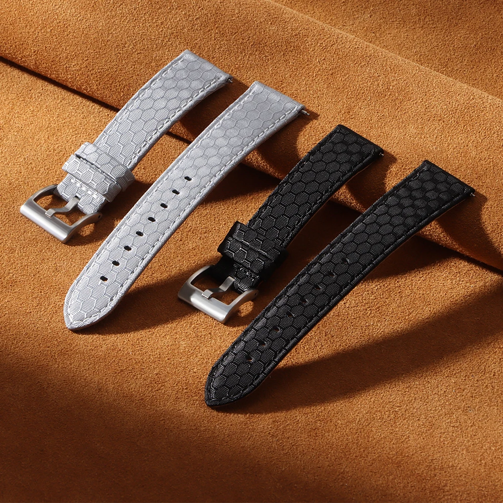20mm 22mm Smooth Genuine Nylon - Perlon Strap Woven のレビューと価格