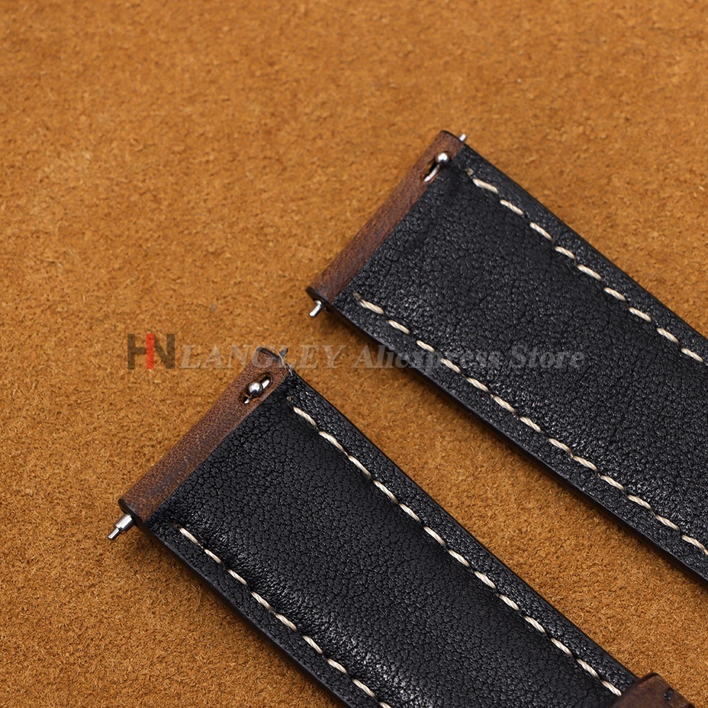 Vintage Watch Strap 14mm 16mm  - Leather Strap Quick Release のレビューと価格