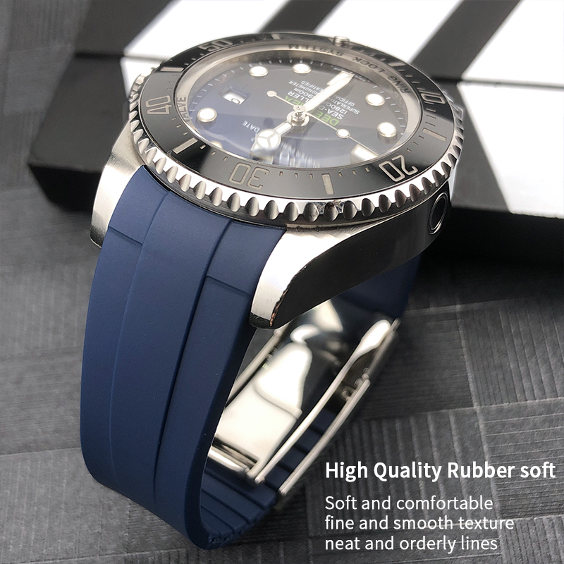 21mm Silicone Rubber Watch Ban - Rubber Strap Diver のレビューと価格