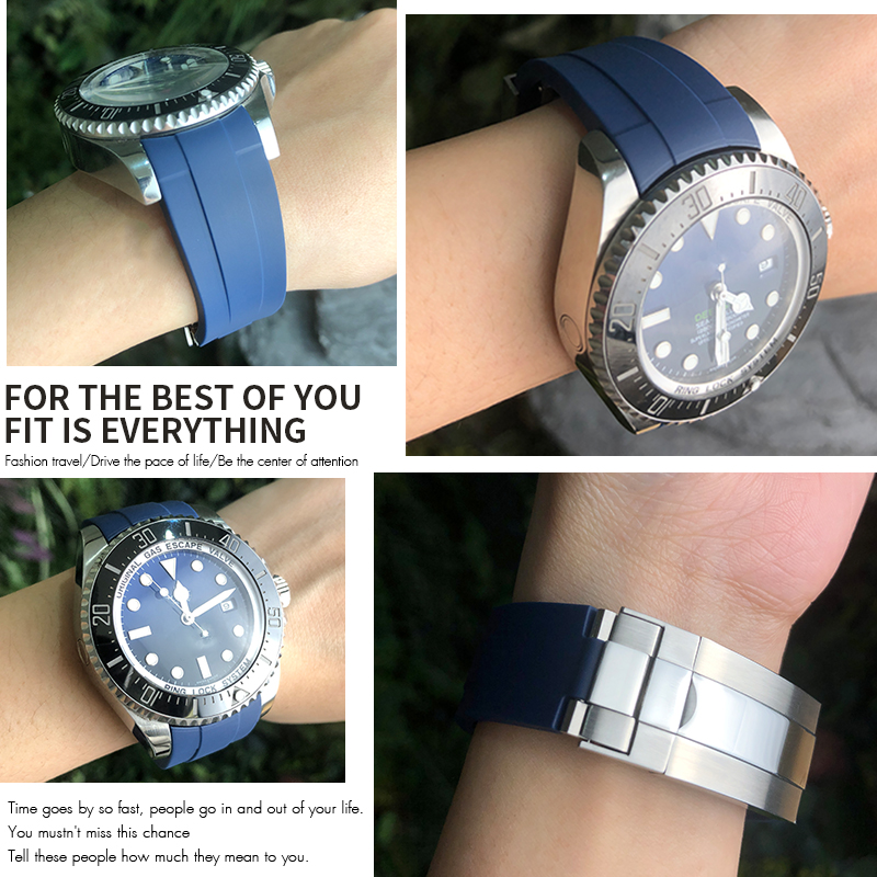 21mm Silicone Rubber Watch Ban - Rubber Strap Diver のレビューと価格