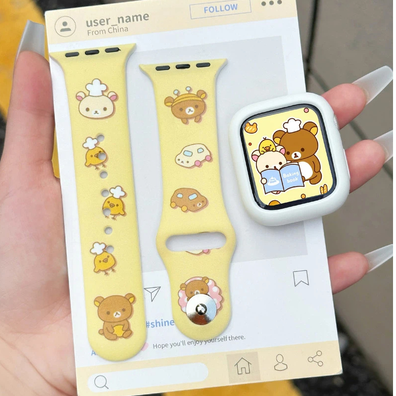 Cute Rilakkuma Print Silicone  - Silicone Band Women のレビューと価格