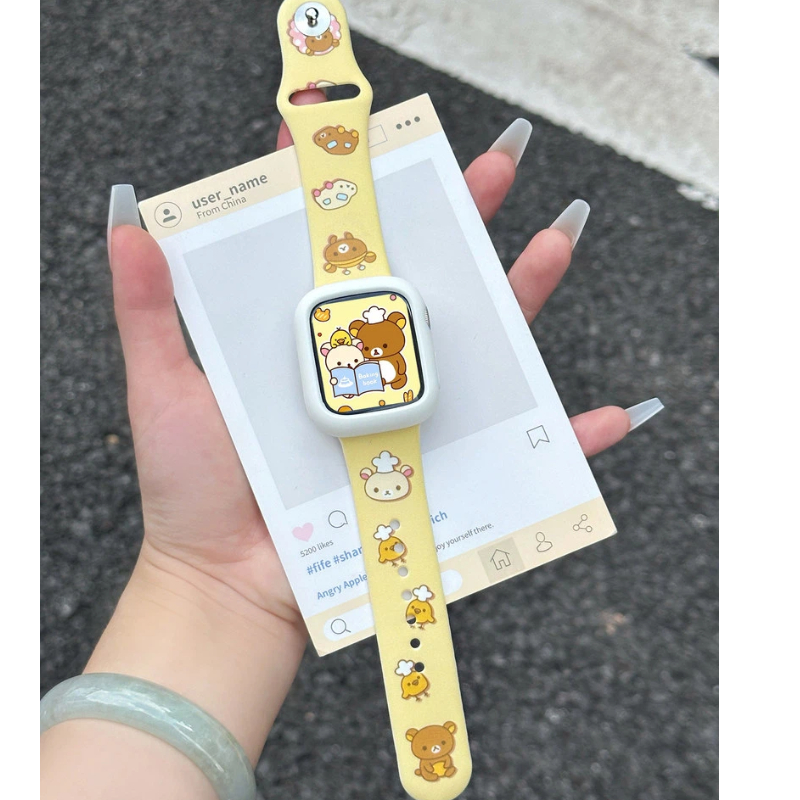Cute Rilakkuma Print Silicone  - Silicone Band Women のレビューと価格