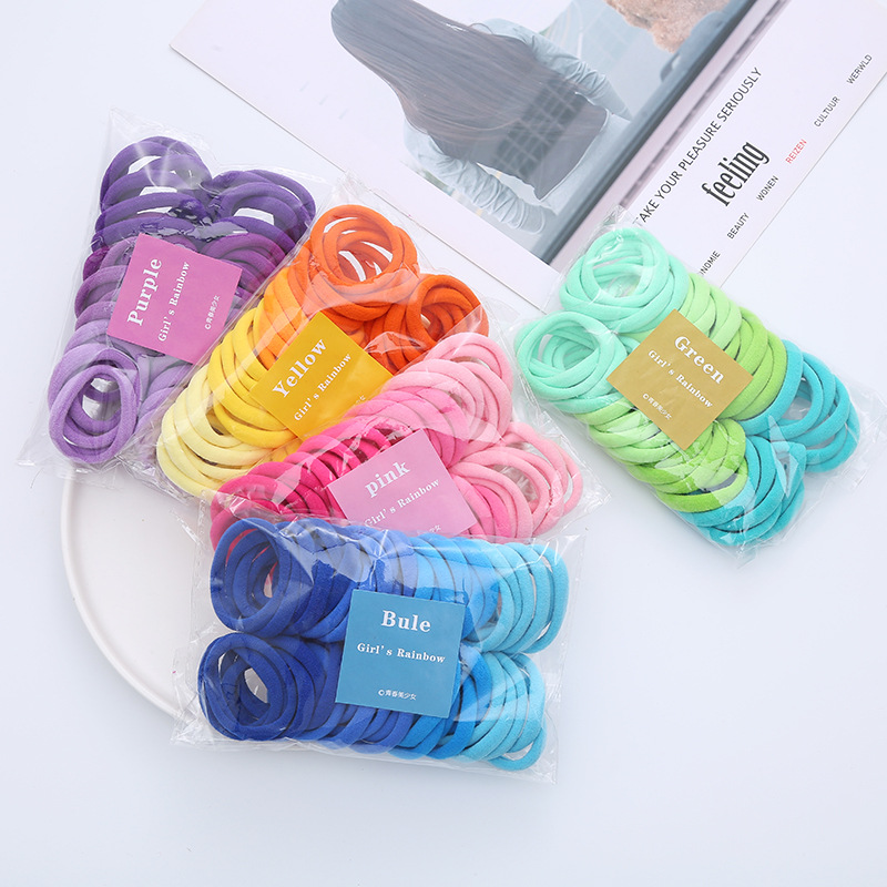 50PCS/Set Women Girls Basic Ha - Silicone Band Women のレビューと価格