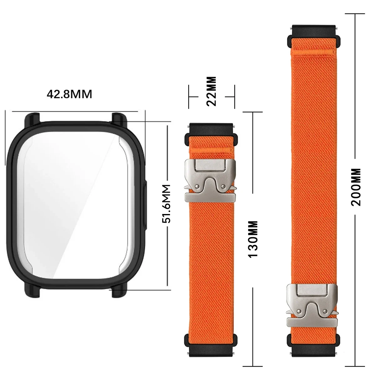 Nylon Straps+ TPU case for Red - Parachute Strap Elastic のレビューと価格