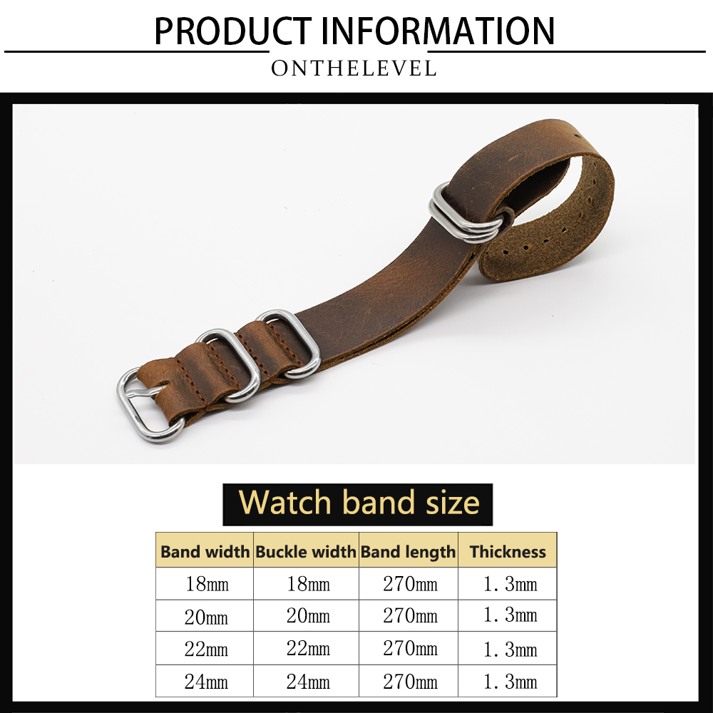 Genuine Leather Watch Band 18m - Nato Strap Nylon のレビューと価格