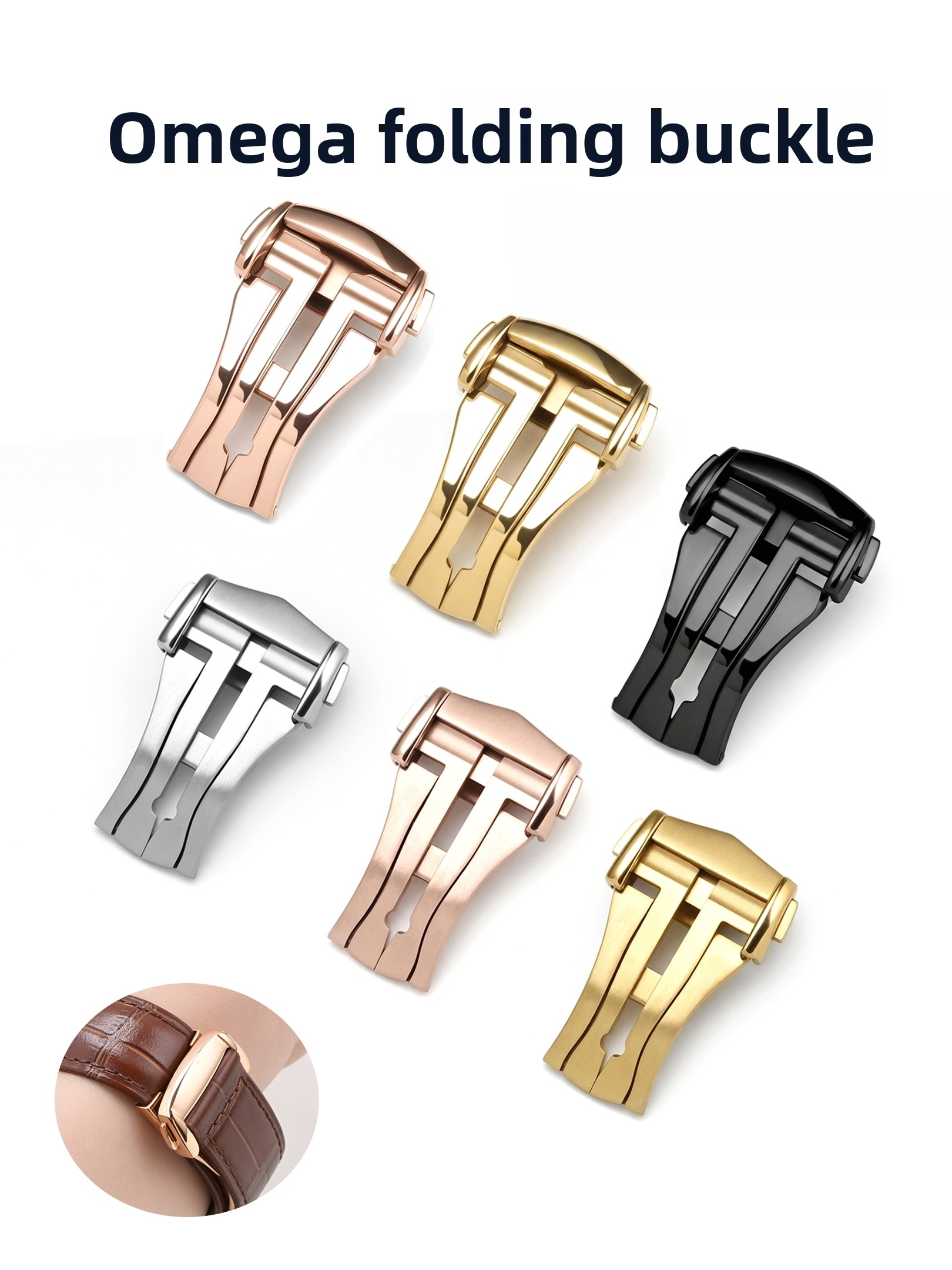 For Omega Deployment Clasp Lea - Butterfly Clasp Deployant のレビューと価格