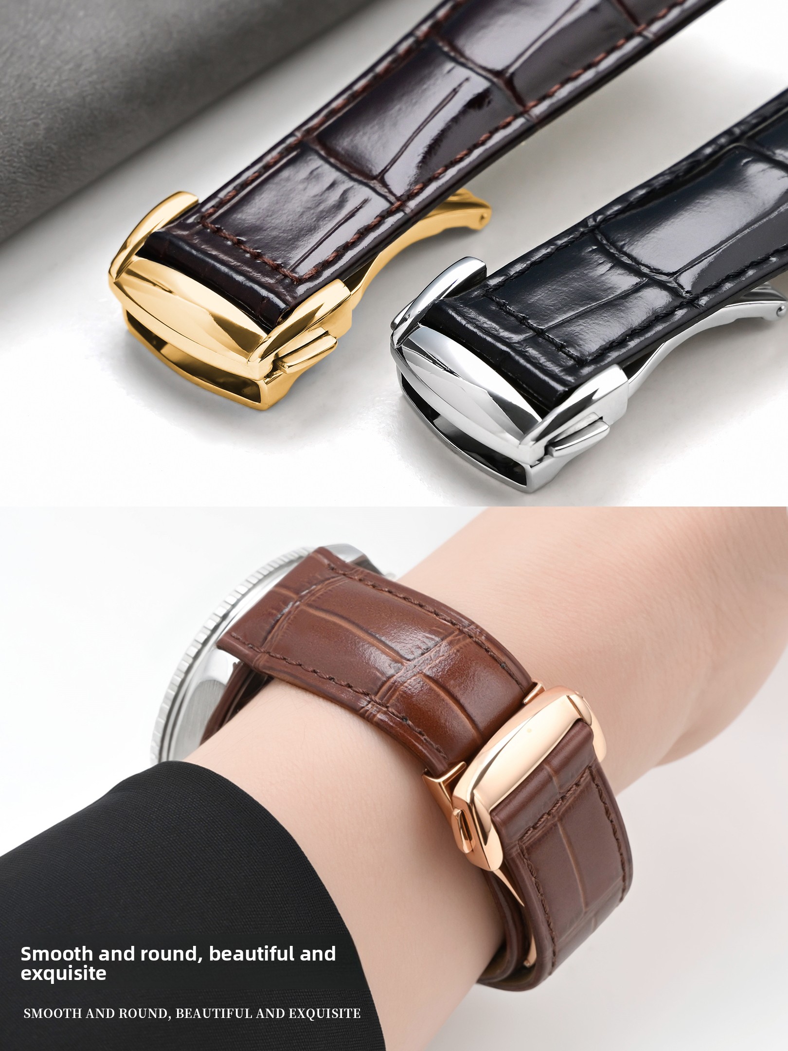 For Omega Deployment Clasp Lea - Butterfly Clasp Deployant のレビューと価格