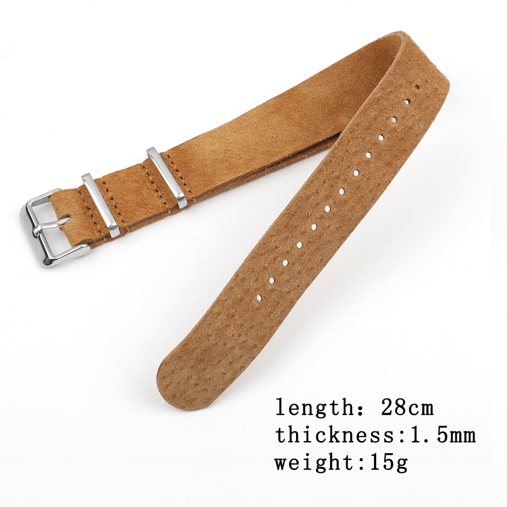 Soft Retro Suede Genuine Leath - Nato Strap Nylon のレビューと価格