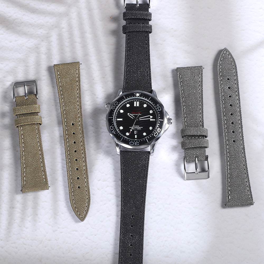 Handcrafted Slim Watch Strap 2 - Canvas Strap Watch のレビューと価格