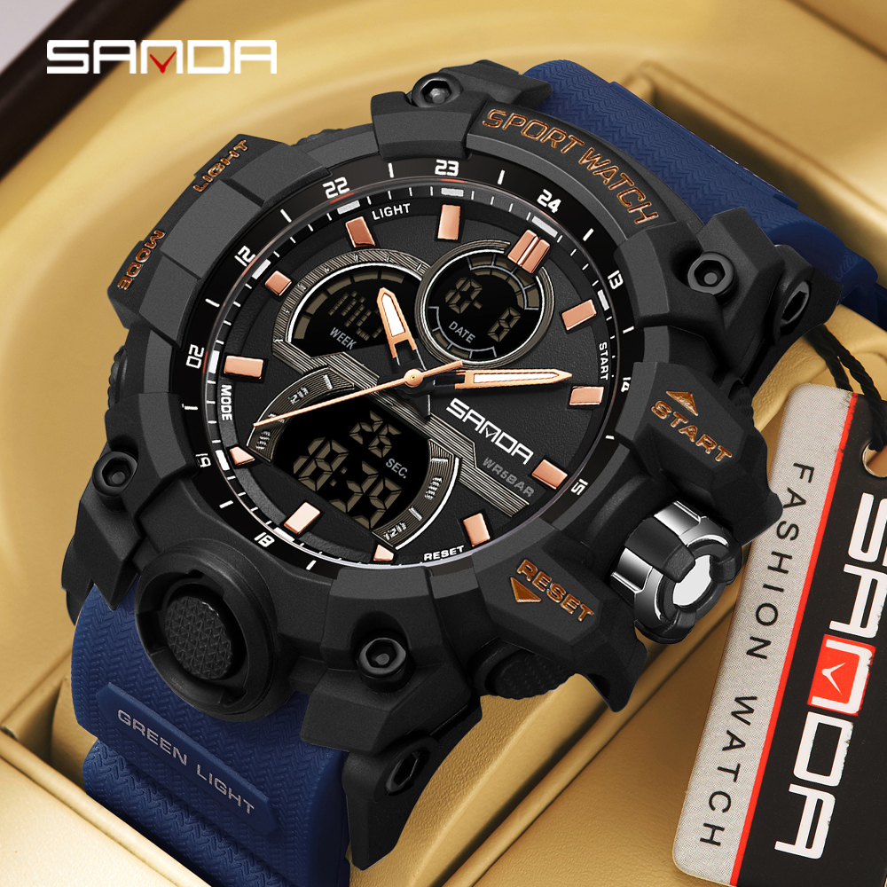 SANDA 6198 Men's Electronic Wa - Rubber Strap Diver のレビューと価格