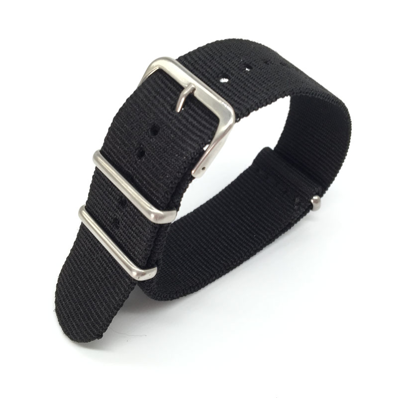 Black Nylon Strap for 16mm 18m - Nato Strap Nylon のレビューと価格