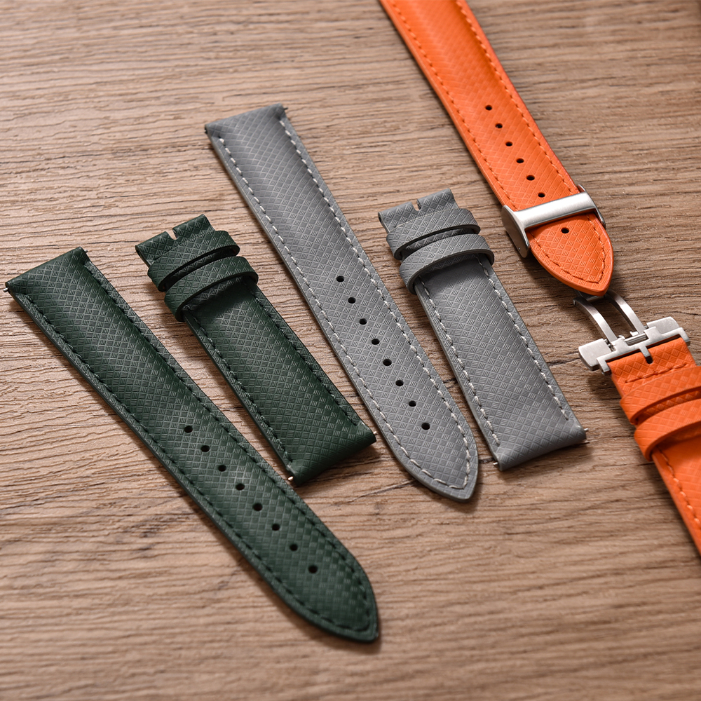 New Design FKM Rubber Sailclot - Leather Strap Quick Release のレビューと価格