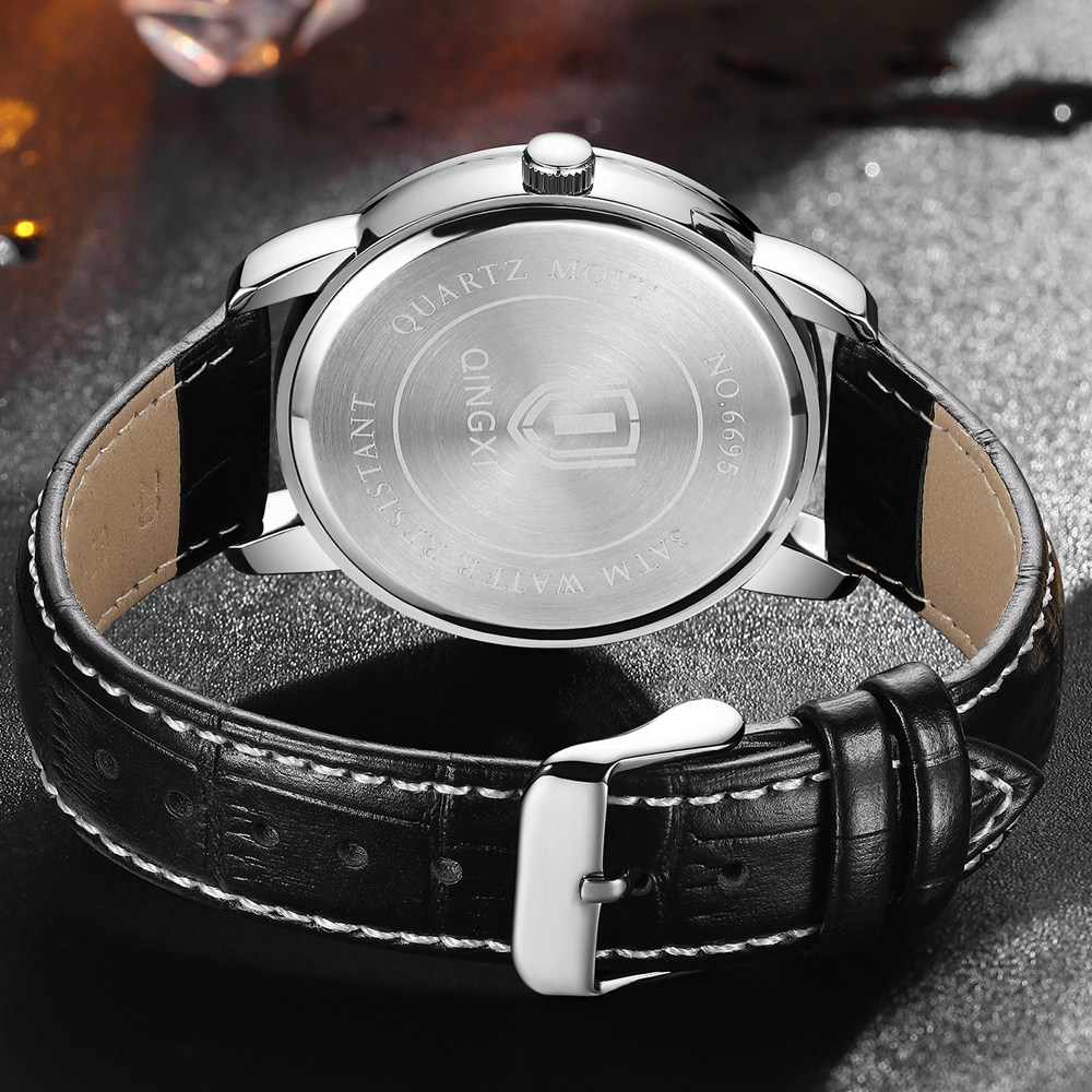QINGXIYA Business Mens Watches - Leather Watch Band Men のレビューと価格