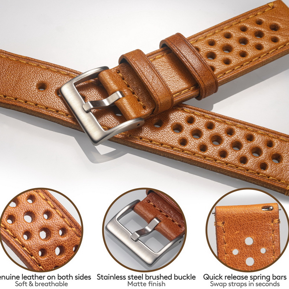 Hemsut Cowhide Watch Band Quic - Rubber Strap Diver のレビューと価格