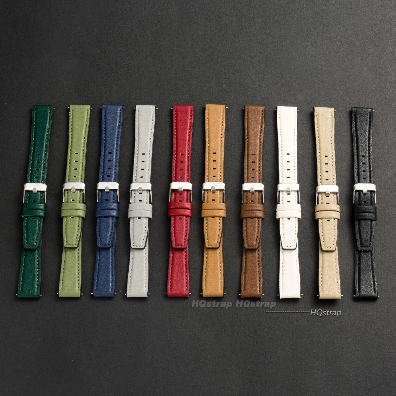 Ultra-thin Leather Watch Band  - Leather Strap Quick Release のレビューと価格