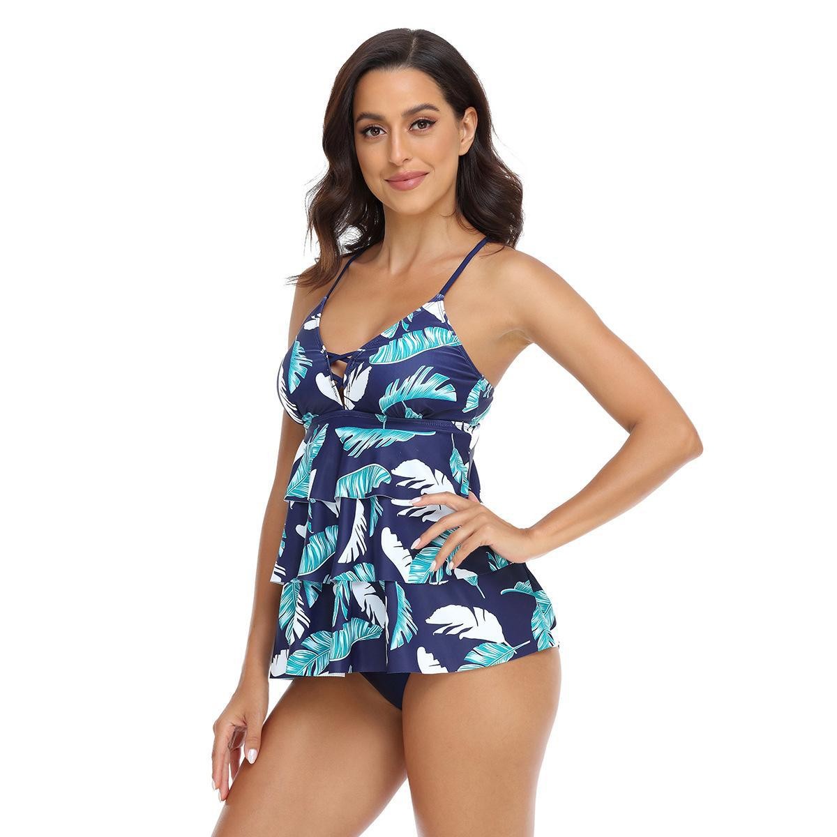 Woman Tankini Tropical Leaf Pr - Tropic Strap Vintage のレビューと価格