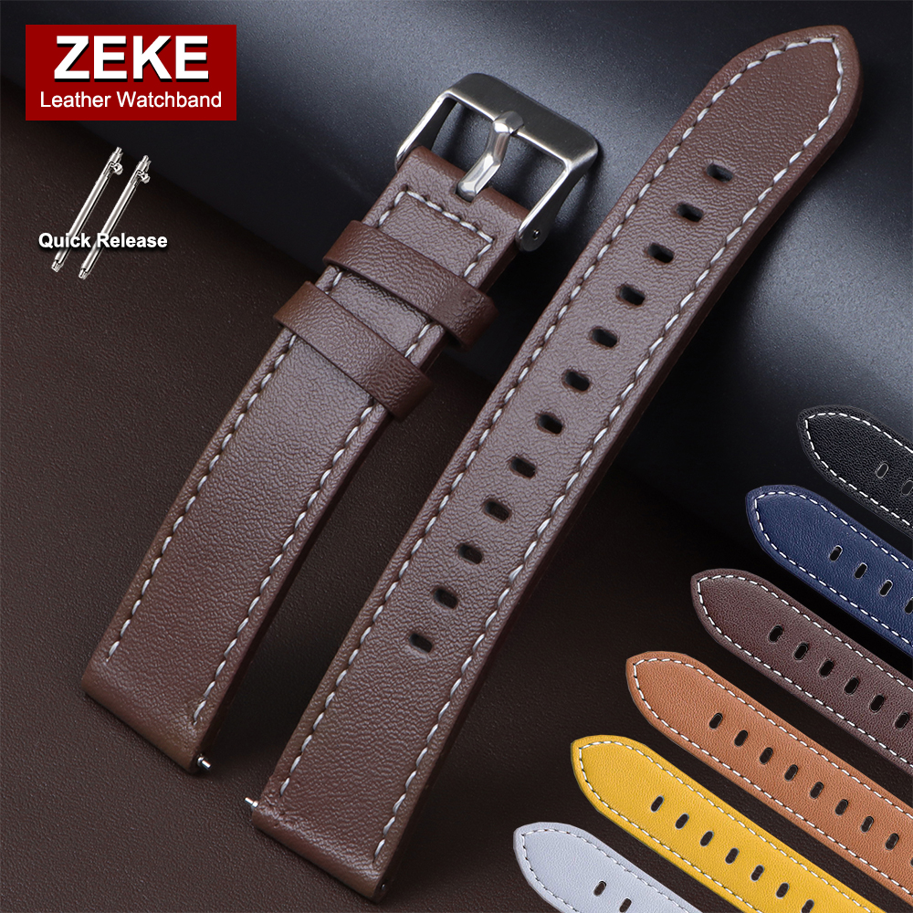 Pu Leather Strap 20mm 22mm for - Leather Strap Quick Release のレビューと価格