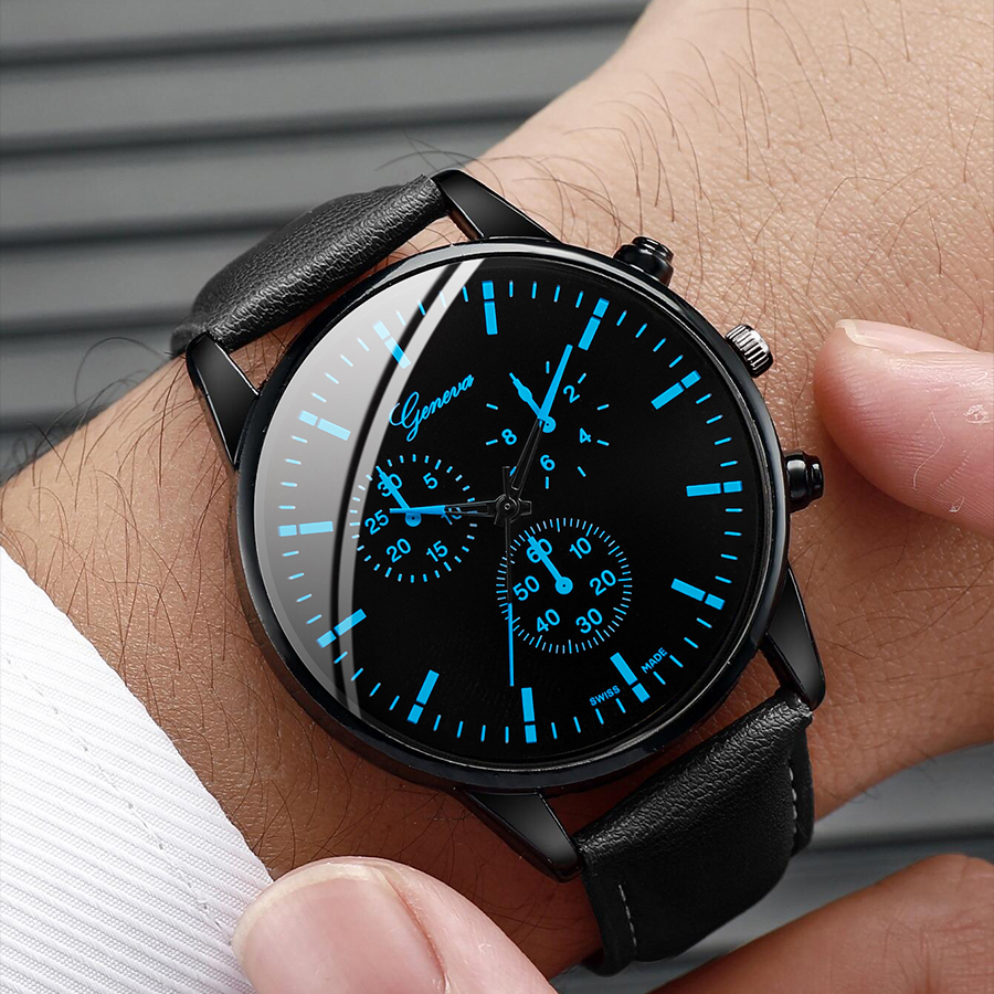 3PCS/Set Men Business Watches  - Leather Watch Band Men のレビューと価格